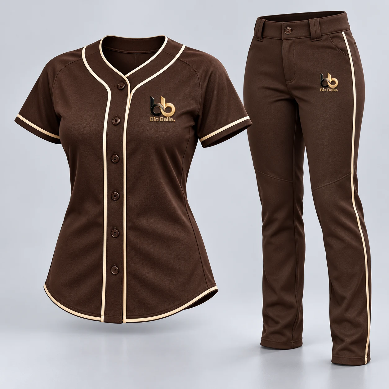 Baseball Kit 3 — espresso brown with bone cream piping