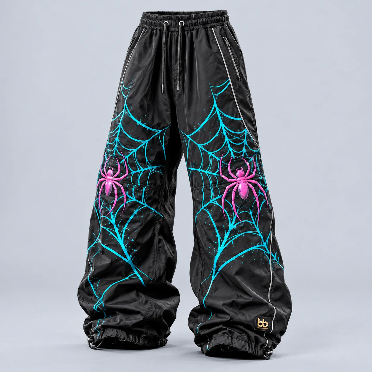 P03 Spider Track — Relaxed silhouettes, cargo details, artwork and embellishments.