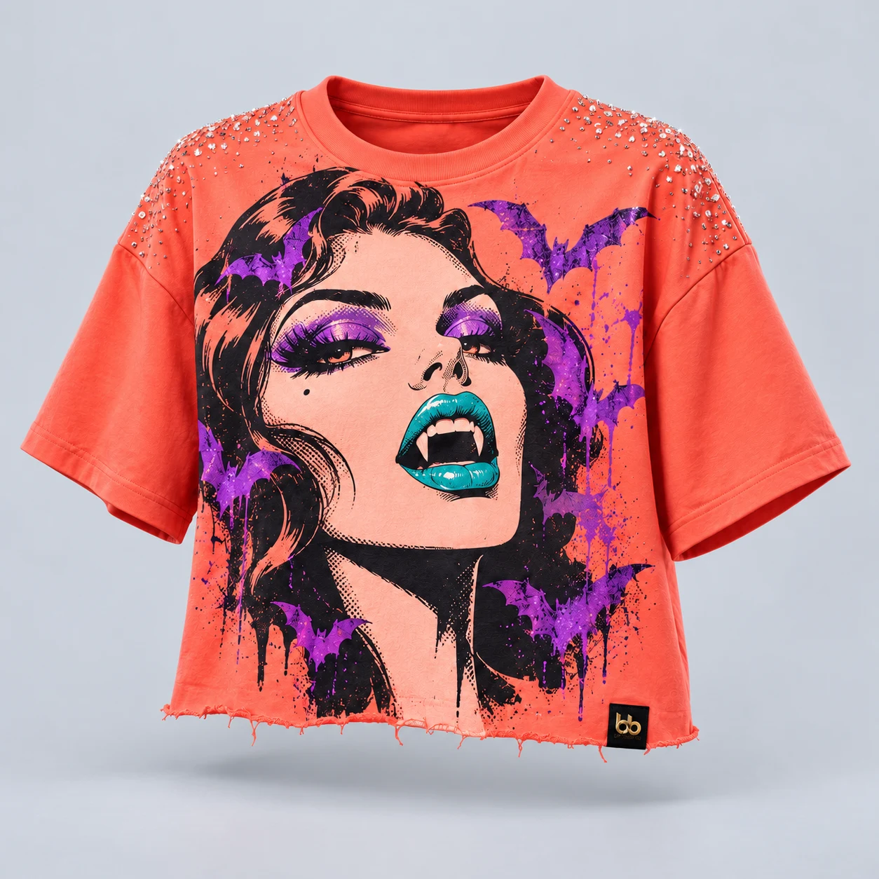 T02 Vampire Pop — Colourful prints, sublimation options and distressed finishes.