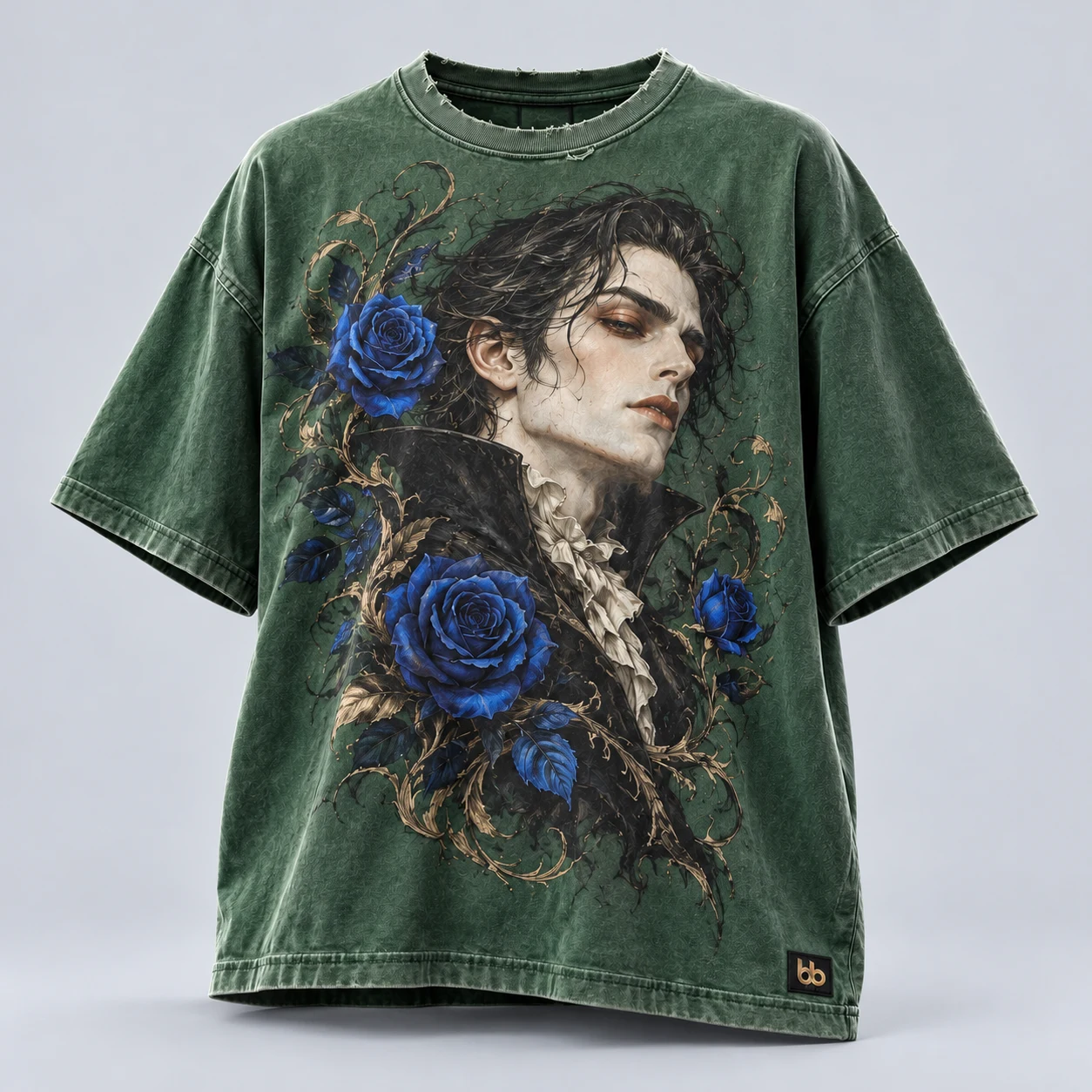 T04 Dracula Rose — Colourful prints, sublimation options and distressed finishes.