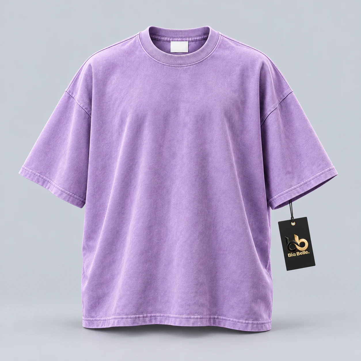 W02 Blank Boxy Tee — Blank garment labels and removable Bia Belle swing tags for your brand.